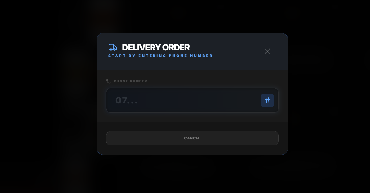 Adding a delivery order with customer address capture in the Posso One EPOS system