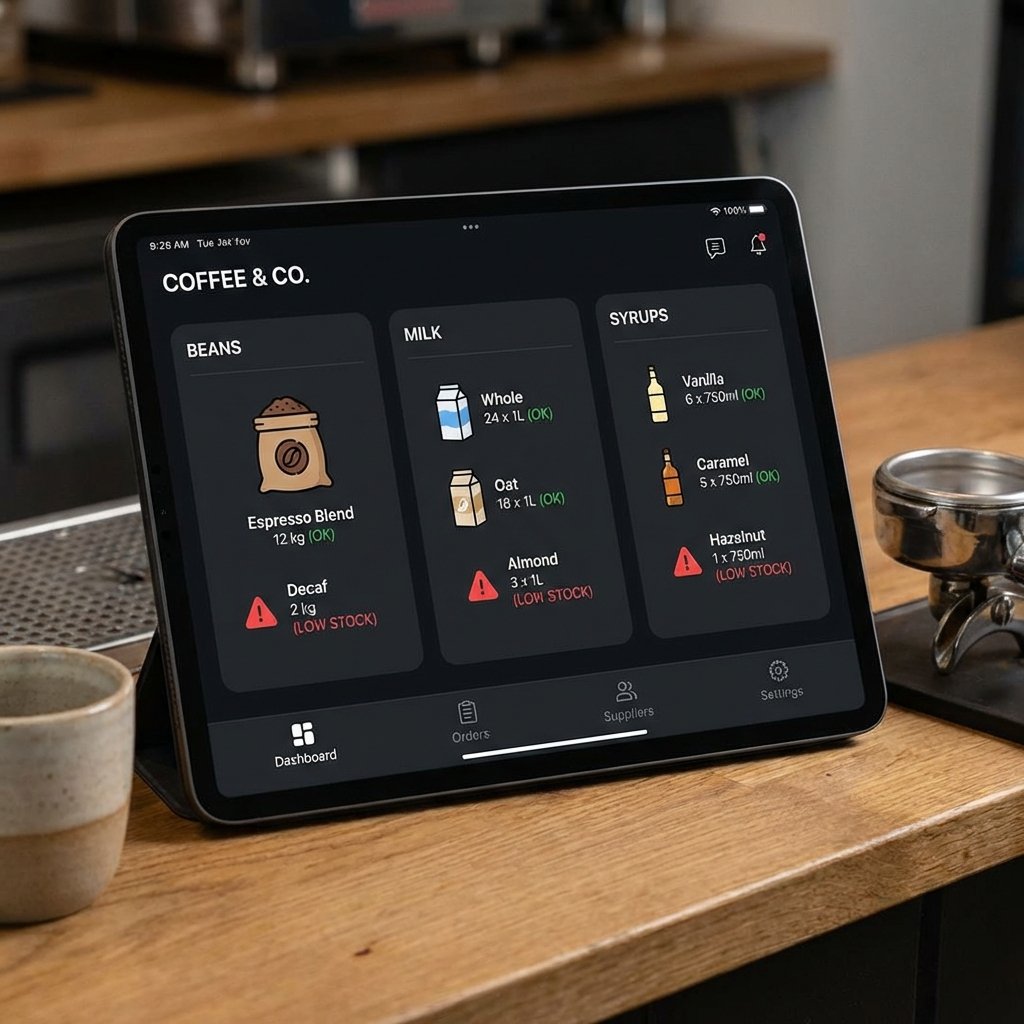 Coffee shop inventory management system