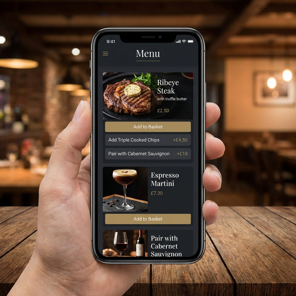 Posso Ltd Table Ordering App UK Interface