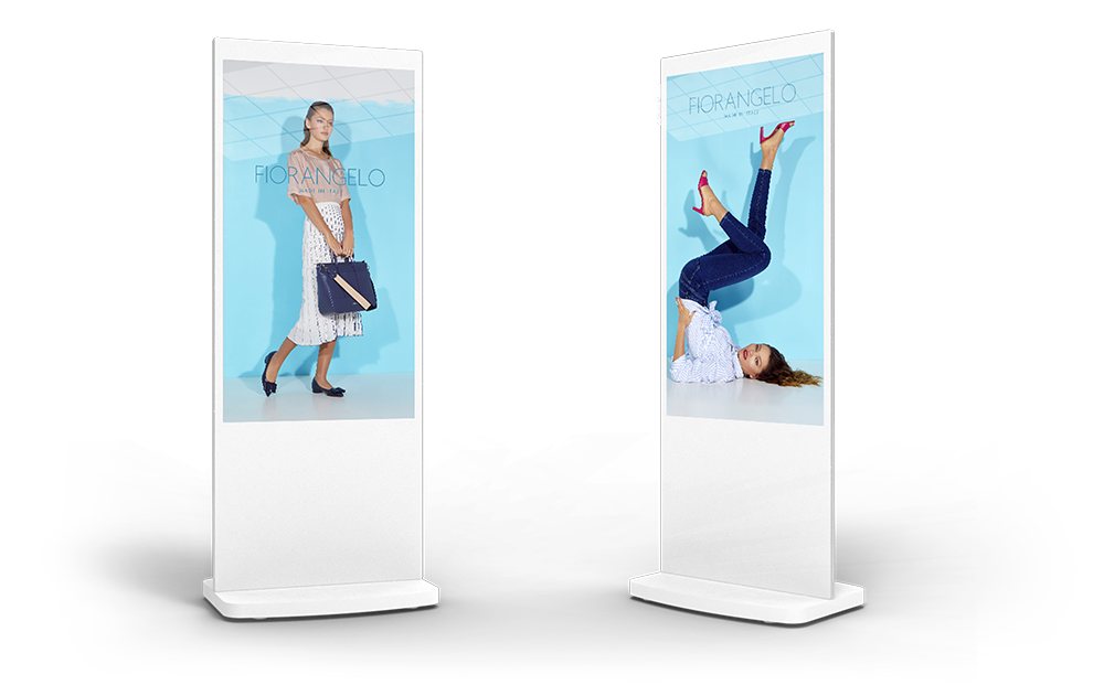 50" White Freestanding Digital Poster Display, Allsee L50HD9W