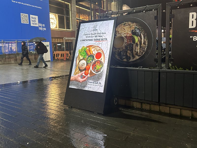 43" Black High Brightness Battery Digital A-Board view 2