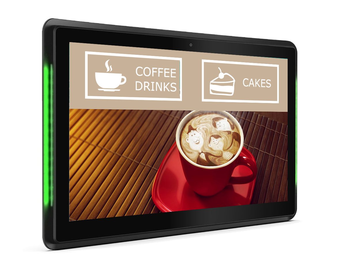 10" Touch Screen Countertop Advertising Display, Allsee POS10W4B-T