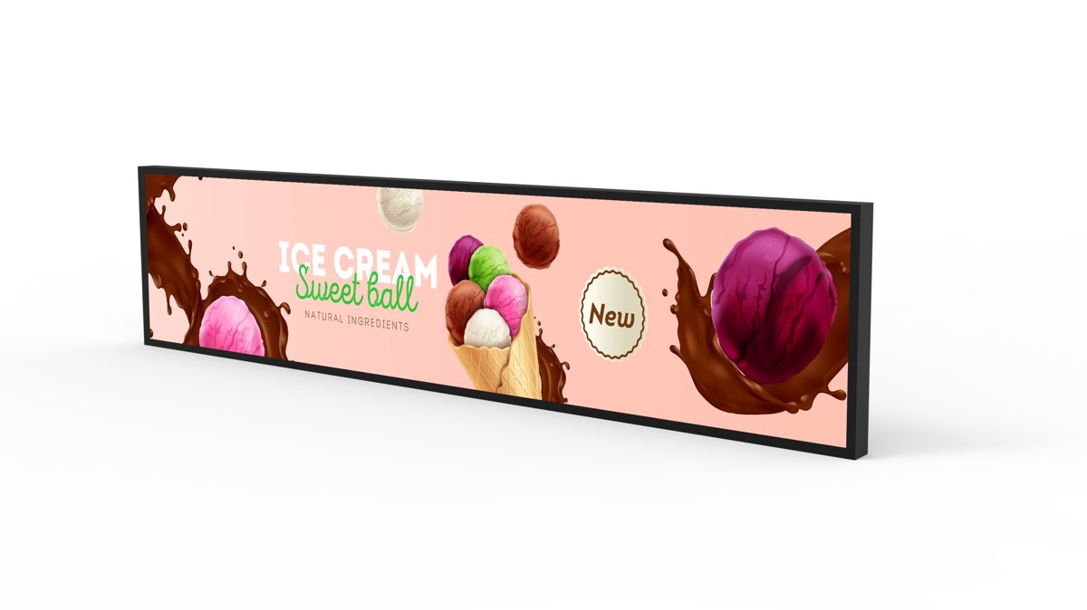 28" Stretched Bar Display, Allsee WS28HD8-B