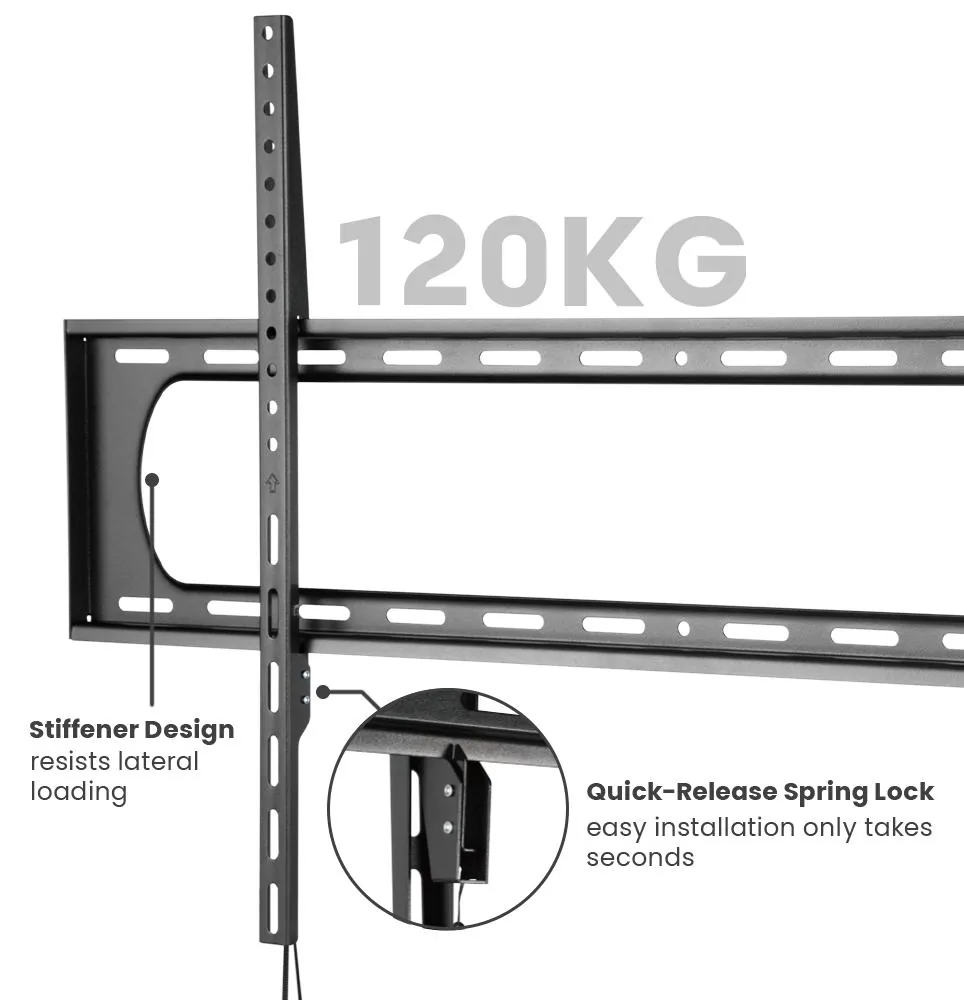Fixed Slim TV Wall Mount for 60 to 120 inch Screens, Pro Signal PSGL0144, photo 2