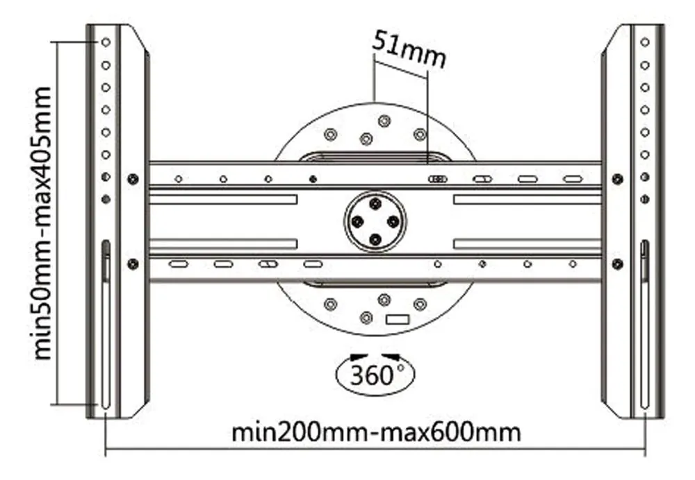 Full Motion TV Wall Mount for 37 to 70 inch Screens, Pro Signal PS-360RDSDWM, photo 2