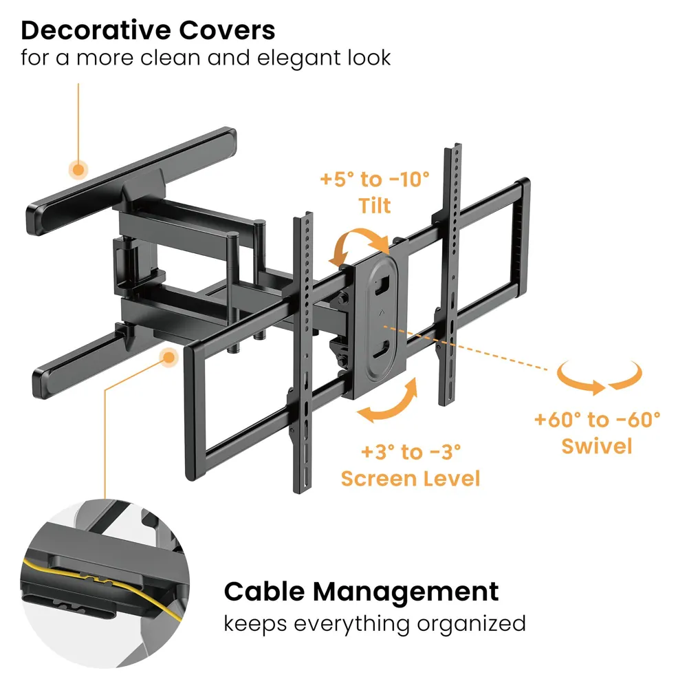 Full Motion TV Wall Mount for 43 to 100 inch Screens, Pro Signal PSGL0118, photo 2