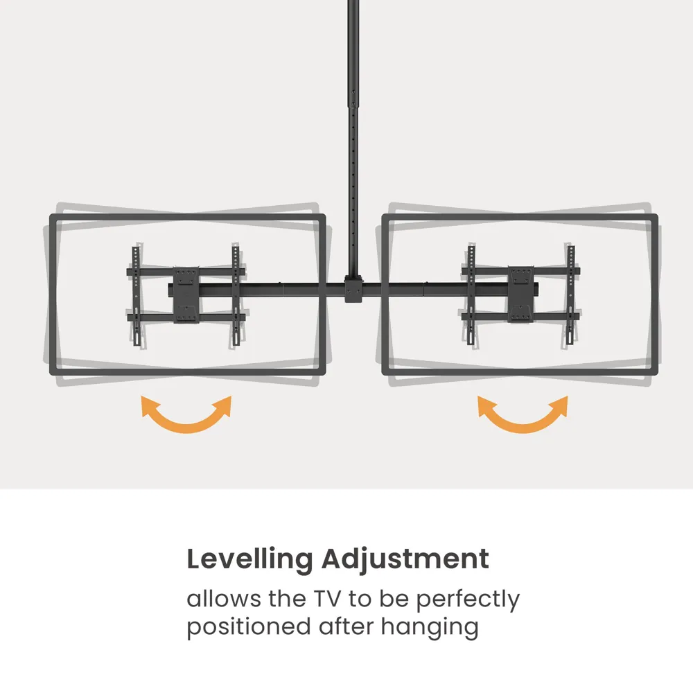 Twin Screen Ceiling TV Mount for 34 to 60 inch Screens, Pro Signal PSGL0120, photo 3