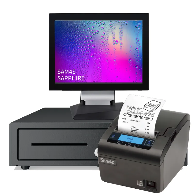 SAM4S Sapphire 15.6-inch Windows POS bundle with SAM4S Ellix 40 (black) printer and cash drawer SP-SAM4SSAPPHIREWIDEBUNDLE3, photo 3